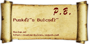 Puskás Bulcsú névjegykártya